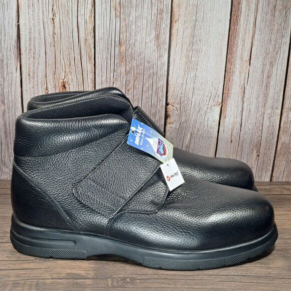 Drew Big Easy High-Top Chukka Dri Tex Shoes Men\'s 14 W Black Leather (NWT) main image 6